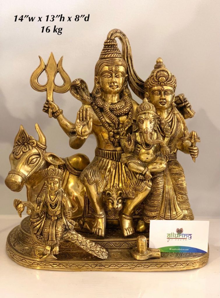13 Inch Shiva Parivar With Antique Finish