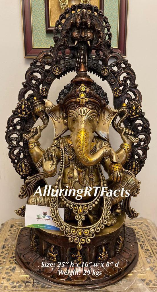 25 Inch Arch Ganesha with 3 Tone Finish