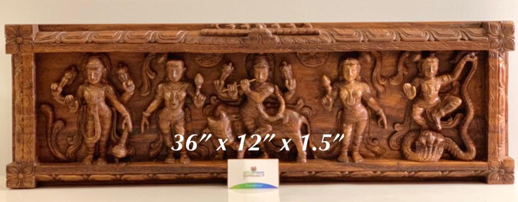 36 Inch Krishna Wood Panel