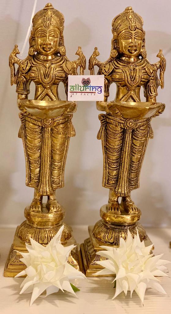 4 Inch Deep Lakshmi Pair Antique Finish