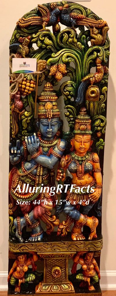 44 Inch Wooden Radha Krishna