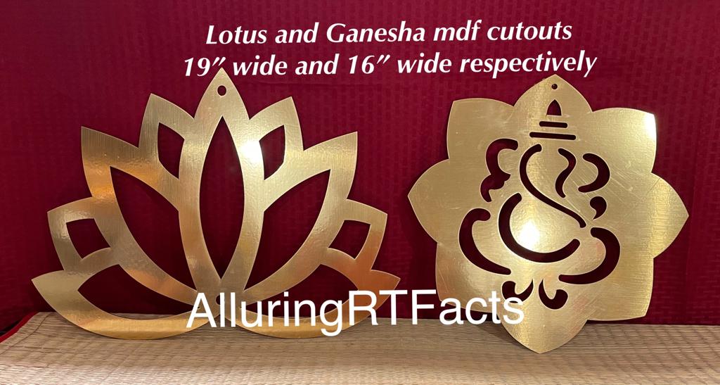 Lotus & Ganesh Cutouts